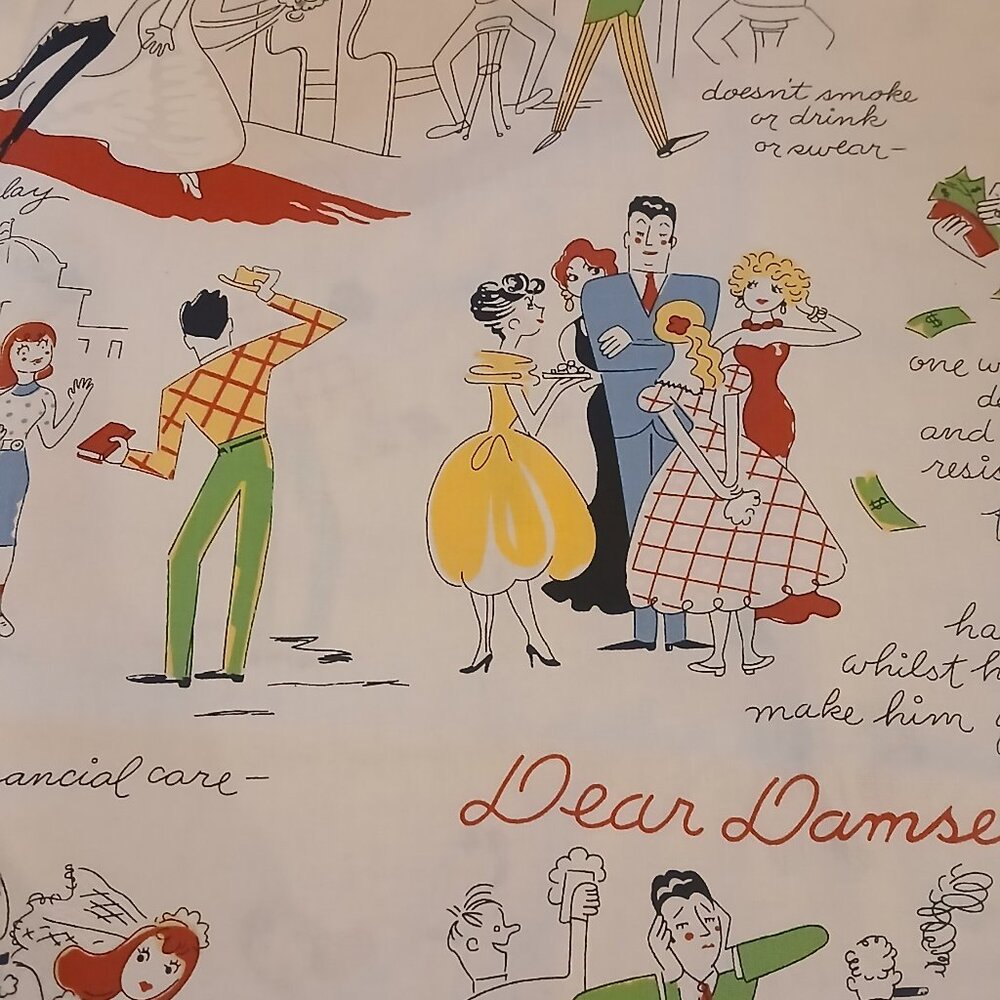 Fabric - Out of Print Michael Miller Dear Damsel Retro cotton fabric -